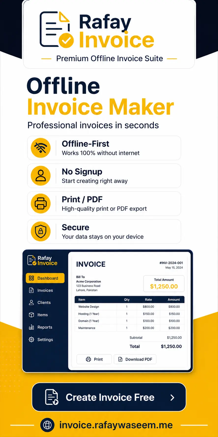 Invoice Builder & Generator - Create Professional Invoices Free
